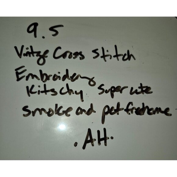 Vintage Raccoon Cross Stitch Embroidery Wall Art In Hoop With Pink Lace Ruffle F - Picture 5 of 5